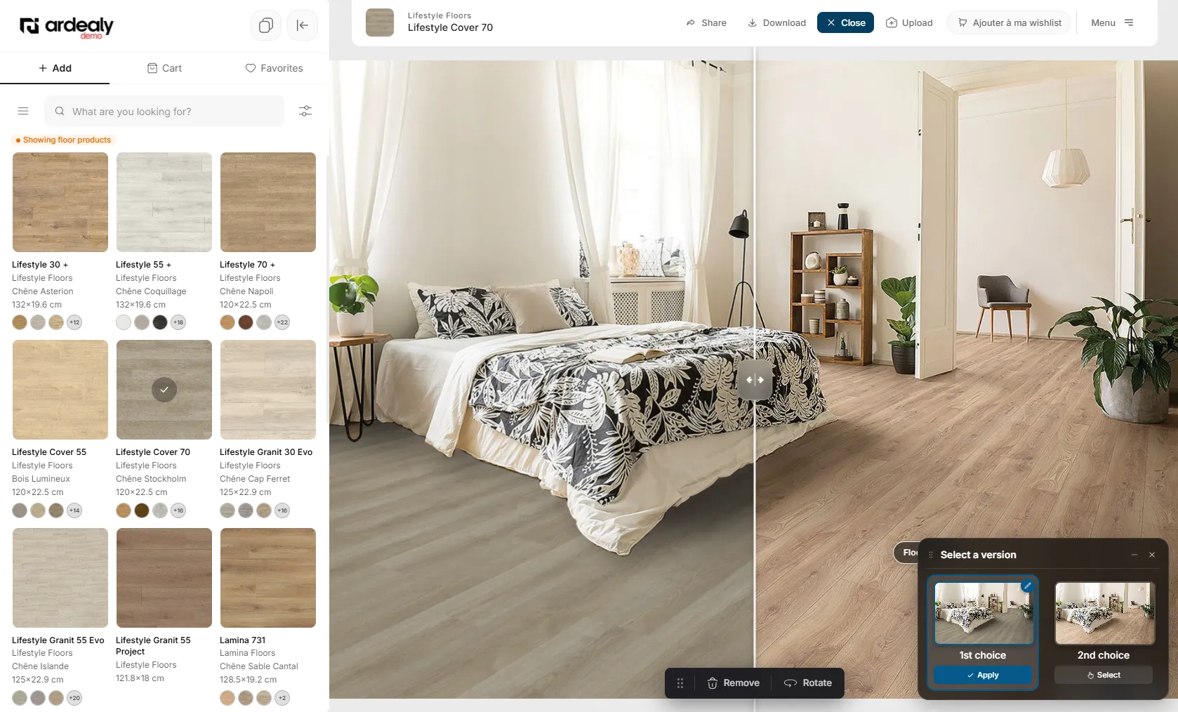Ardealy Flooring Visualizer demo