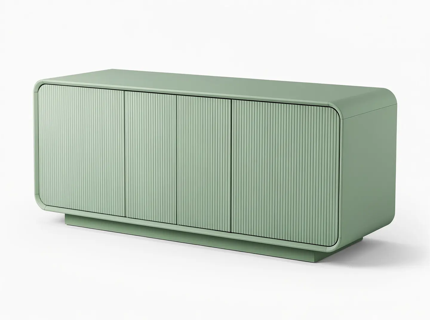 The Alma sideboard in sage lacquer, a variation made from the oak photo