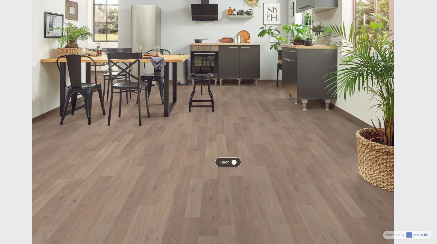 A floor visualized in a real room